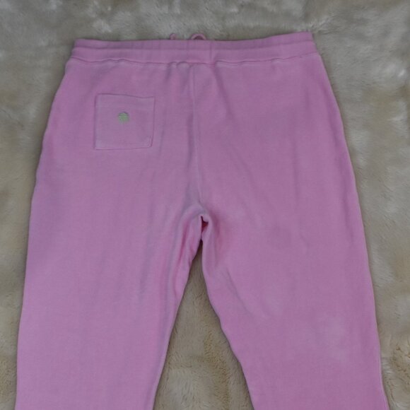 Lilly Pulitzer Terry Cloth Pink Lounge Track Set Full Zip Hoodie XL Pants L - Picture 3 of 14